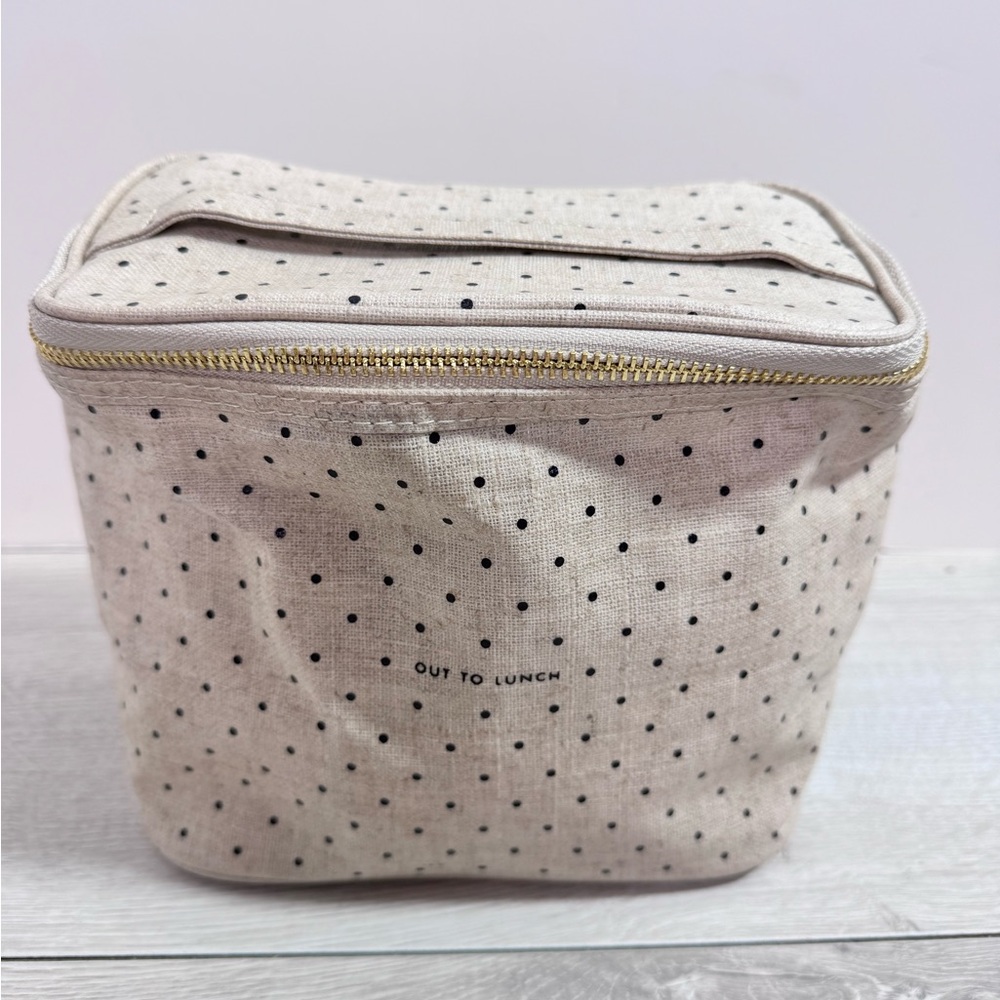 Kate Spade - Polka Dot Tote. Insulated Lunch box or Make Up Bag, NWOT